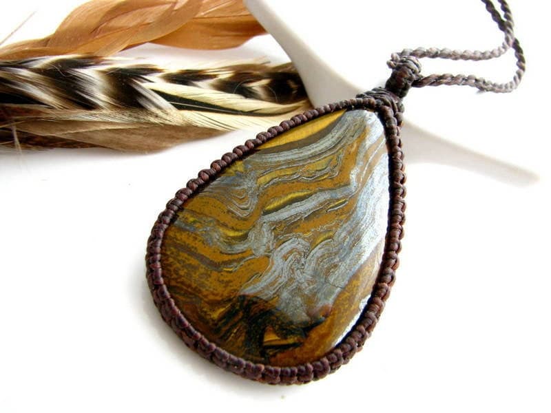Tiger Iron Healing Crystal Necklace