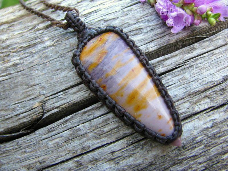 Mookaite stone pendant necklace, unisex necklace