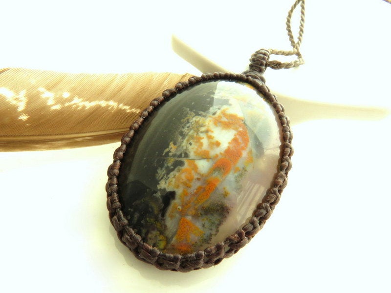 Petrified Wood Necklace, Grounding jewelry, Grounding necklace, Empath protection