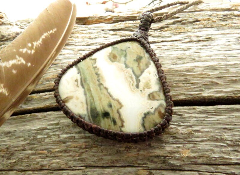 Ocean Jasper Necklace / Ocean necklace / Green / Orbs / Gemstone necklace / Healing jewelry / Rare Earth Jewelry / Unique gift / February