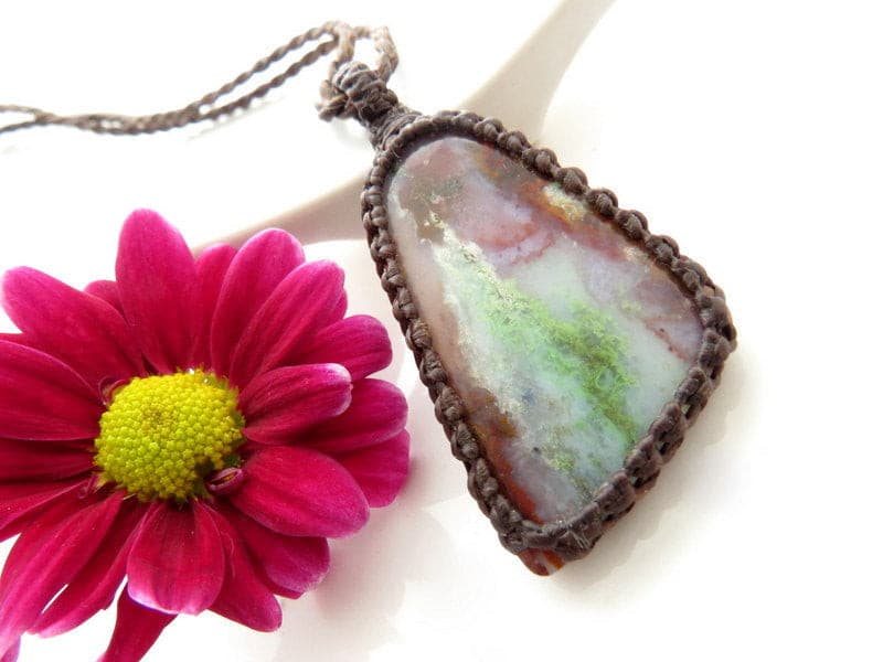 Rare Petrified wood necklace,  gift for yogi, Earth Aura Creations