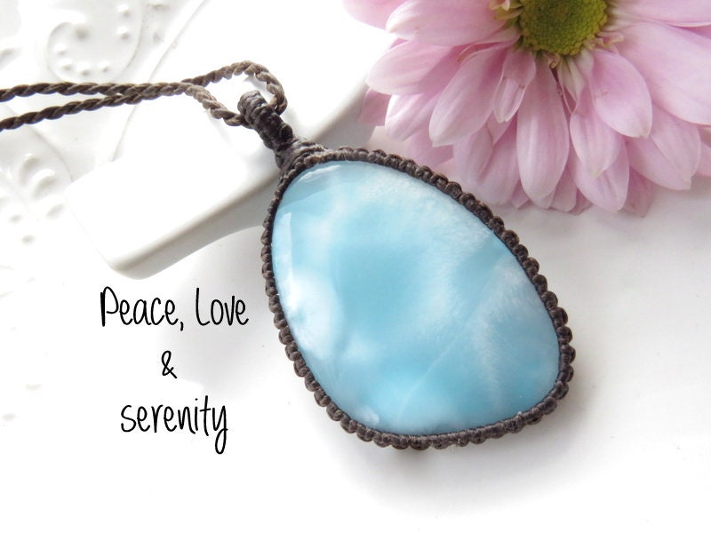 Mother's Day, Larimar pendant necklace
