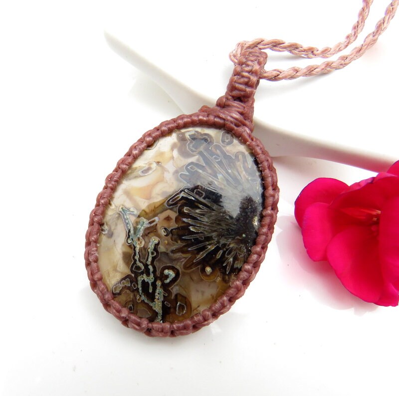 Christmas gift ideas / for her / Turkish Stick Agate Necklace / Agate Necklace / Macrame necklace / Exotic stones / Stone jewelry