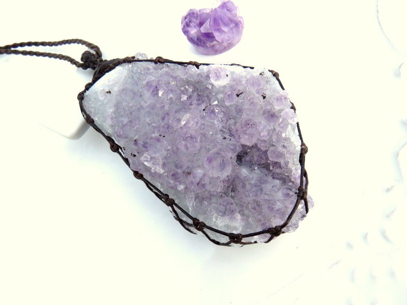 Amethyst necklace, amethyst jewelry, amethyst pendant, amethyst healing gemstone, mothers day gift ideas for her, statement necklace 
