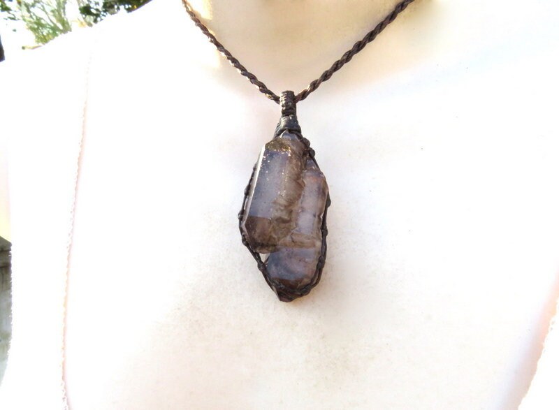 Shangaan Amethyst crystal necklace, Twin flame crystal, Amethyst jewelry, african amethyst, luxury gifts, macrame necklace, 
