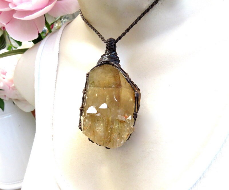 Kundalini Citrine crystal necklace, mothers day, gifts for mom, Citrine Necklace, raw citrine, citrine crystal meaning, citrine pendant