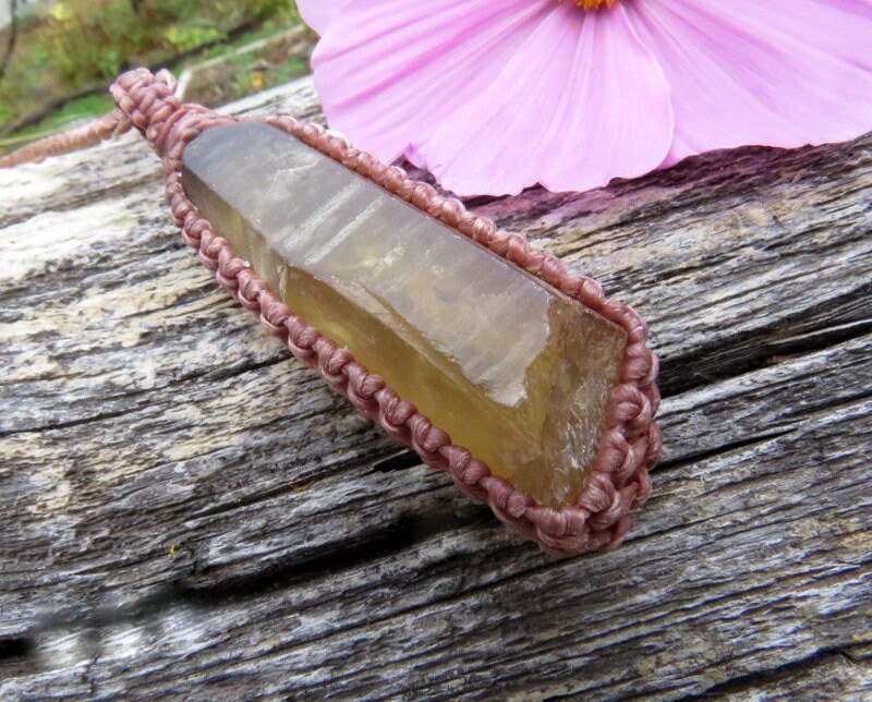 Natural Zambian Citrine crystal necklace, november birthstone