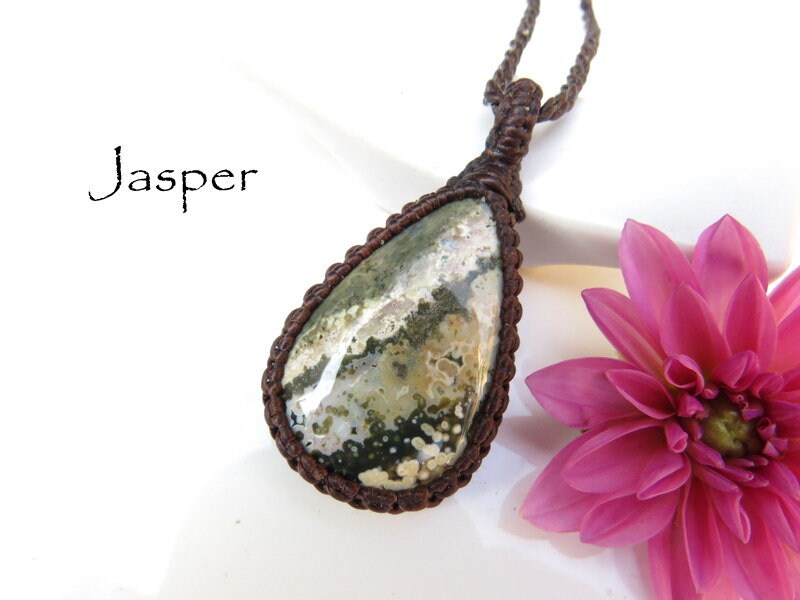 Unique jasper gemstone necklace, gift ideas for boyfriend, unique gift ideas for girlfriend, rare jaspers, jasper jewelry, jasper for sale
