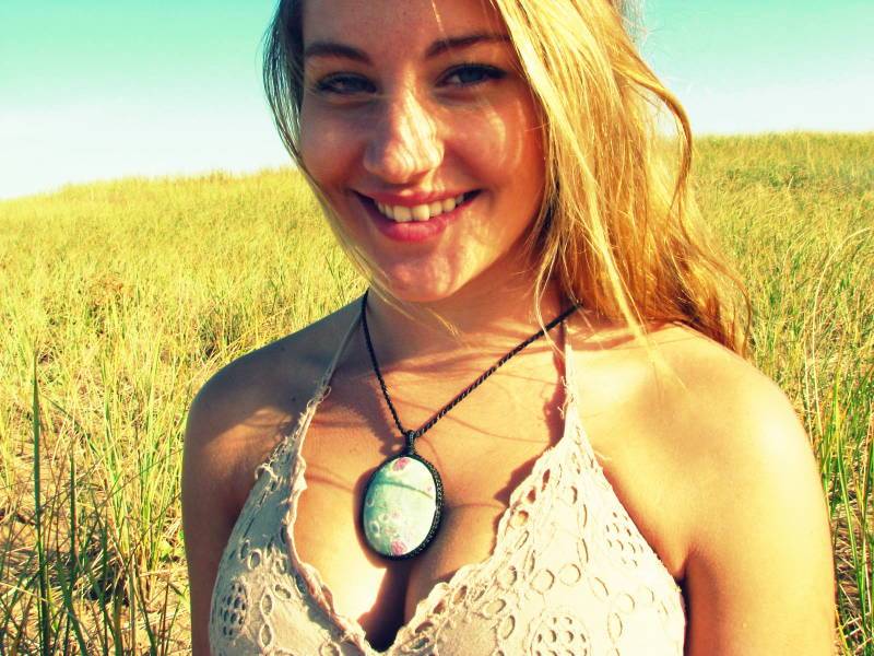 ruby fuchsite gemstone necklace