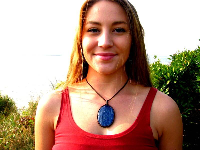 unisex sodalite gemstone necklace 