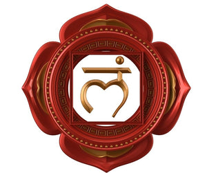 root chakra symbol, root chakra gemstone jewelry