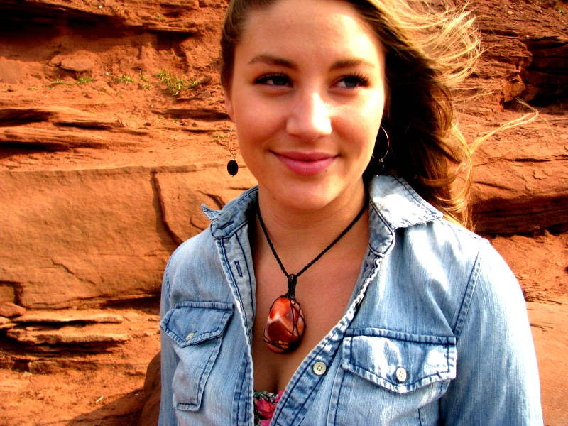 Carnelian Gemstone necklace, carnelian necklace