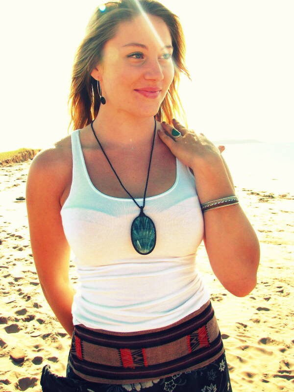 Christmas gift, Seraphinite gemstone necklace