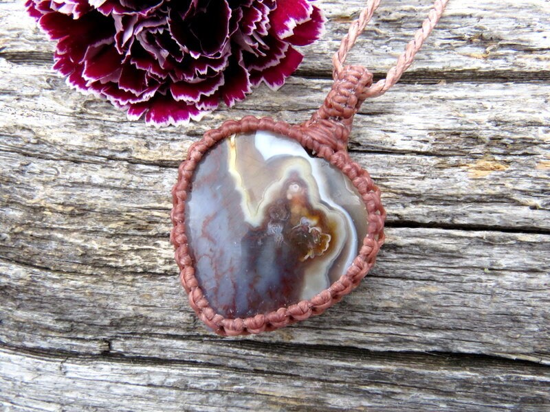 Jewelry gift for women, Plume Agate heart