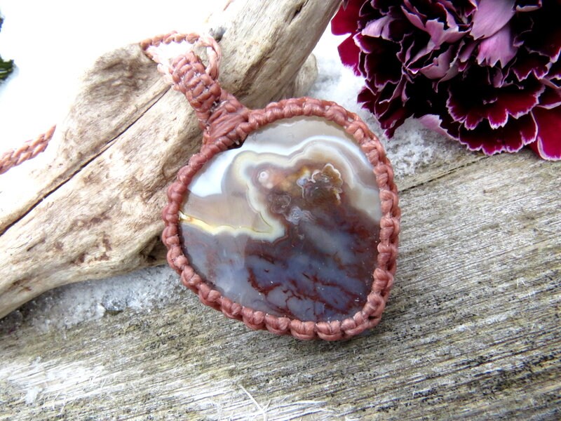 Jewelry gift for women, Plume Agate heart