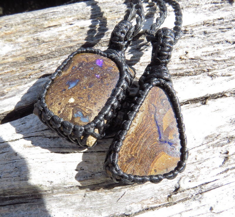 Boulder Opal necklace set, fathers day gift