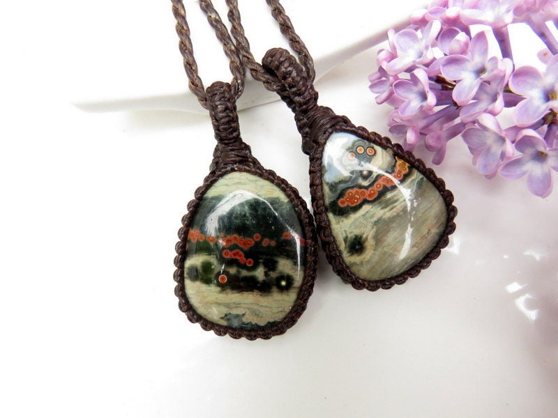Ocean Jasper Necklace set, Ocean jasper necklace