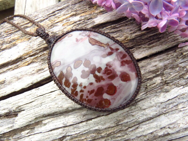 Chohua Jasper necklace, coffee bean jasper pendant