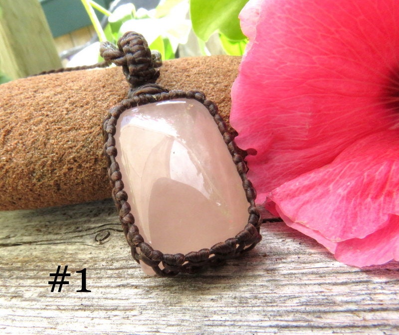 Dainty Rose quartz pendant necklace, rose quartz necklace