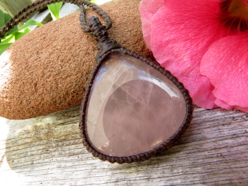 Rose Quartz Necklace, Attracting love