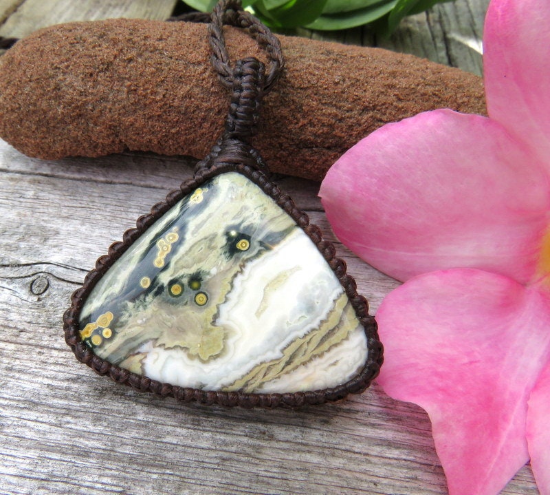 Crystal necklace, Ocean Jasper necklace