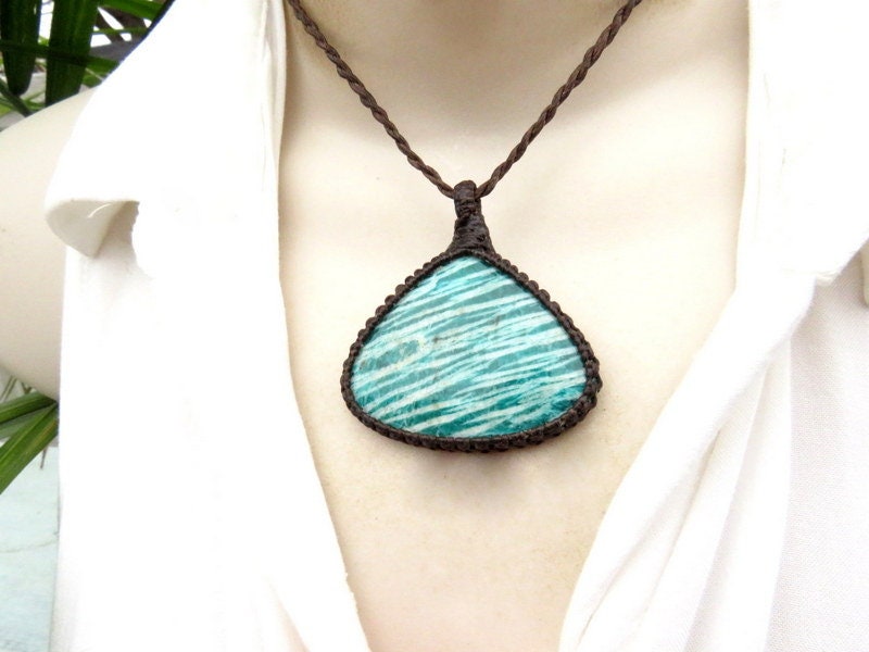 Amazonite Necklace, Self care gift
