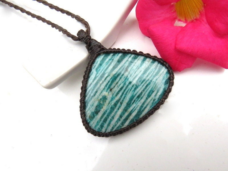 Amazonite Necklace, Self care gift