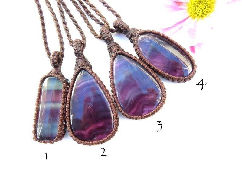 Fluorite crystal necklace, fluorite jewelry