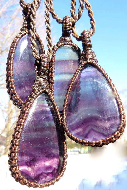 Fluorite crystal necklace, fluorite jewelry