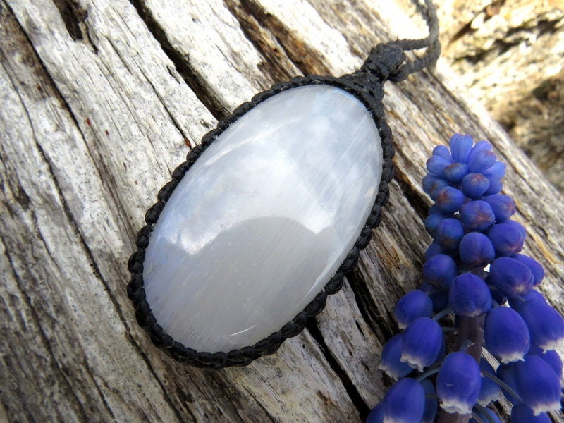 Goddess Moonstone macrame gemstone necklace womens jewelry gifts christmas gifts for her moonstone pendant moonstone meaning healing