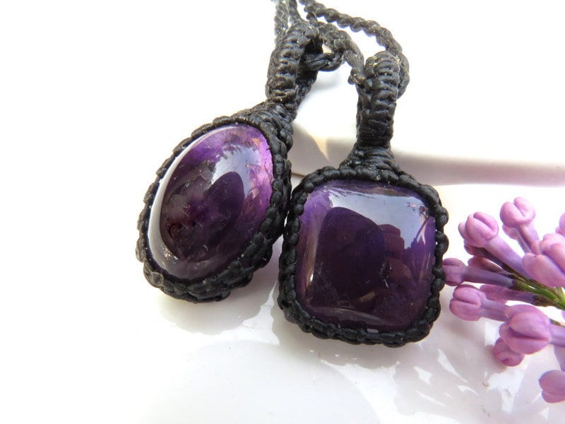 Amethyst necklace, layered necklace set stacked necklace amethyst soulmate gift idea