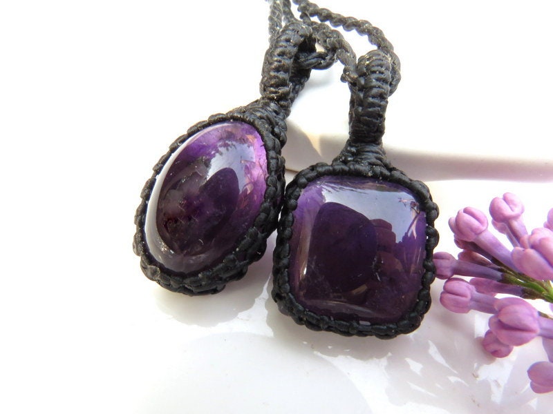 Amethyst necklace, layered necklace set stacked necklace amethyst soulmate gift idea