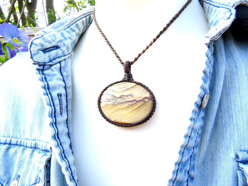 Scenic Jasper necklace, picture jasper