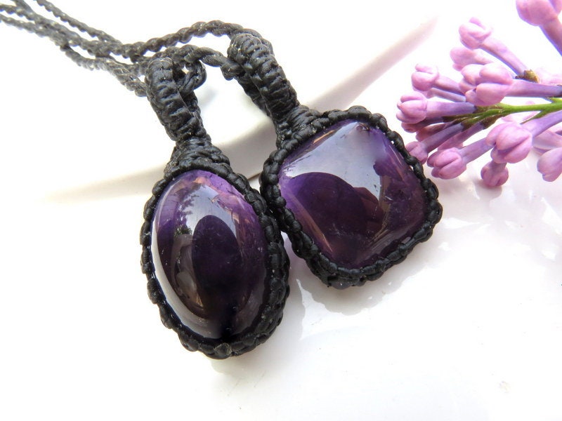 Amethyst necklace, layered necklace set stacked necklace amethyst soulmate gift idea