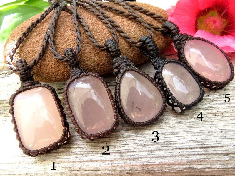 Dainty Rose quartz pendant necklace, rose quartz necklace