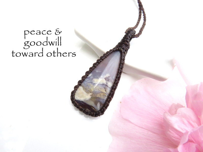 Purple Chalcedony necklace / chalcedony jewelry