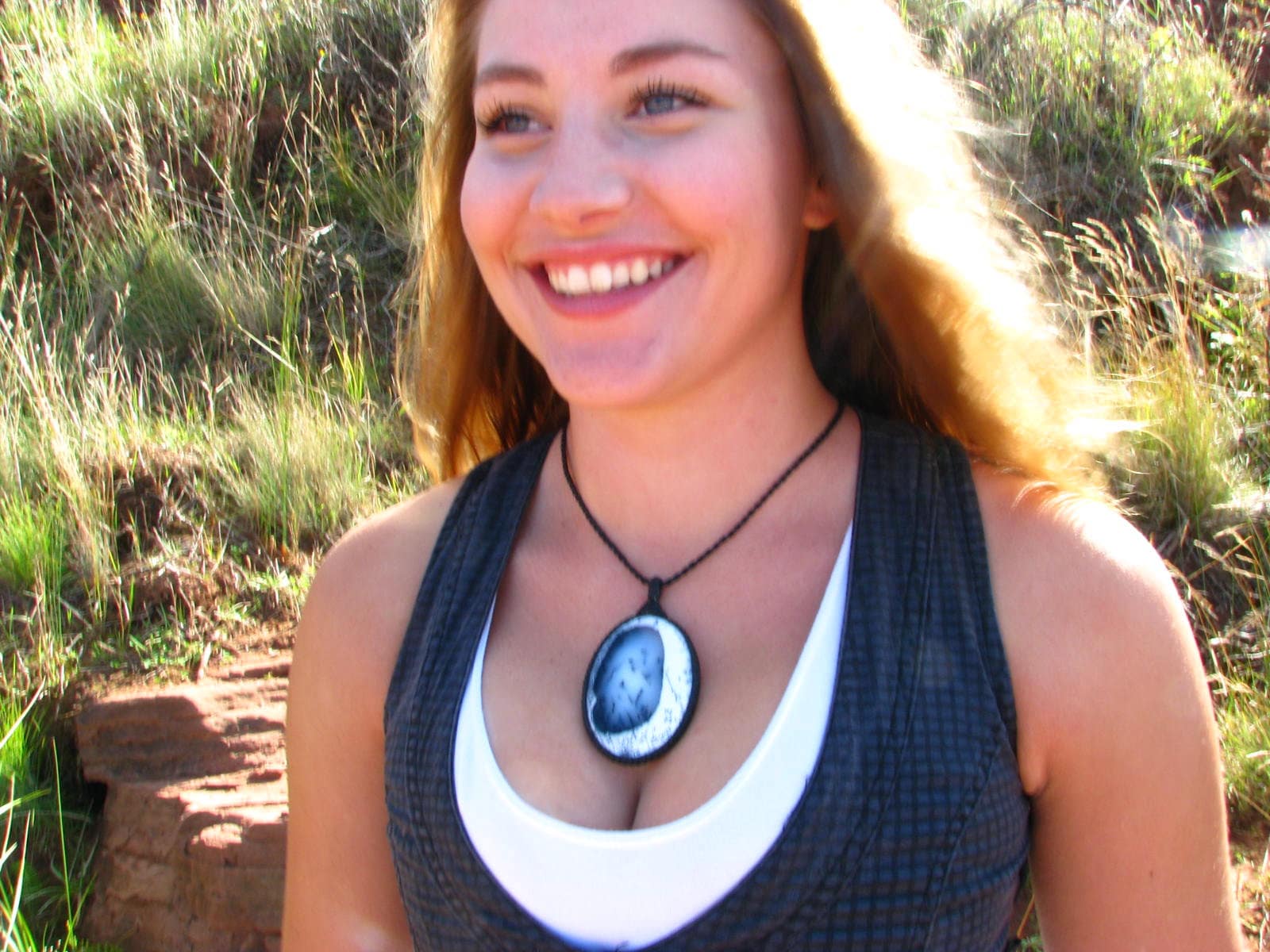 Dendrite Opal Necklace, dendrite opal pendant