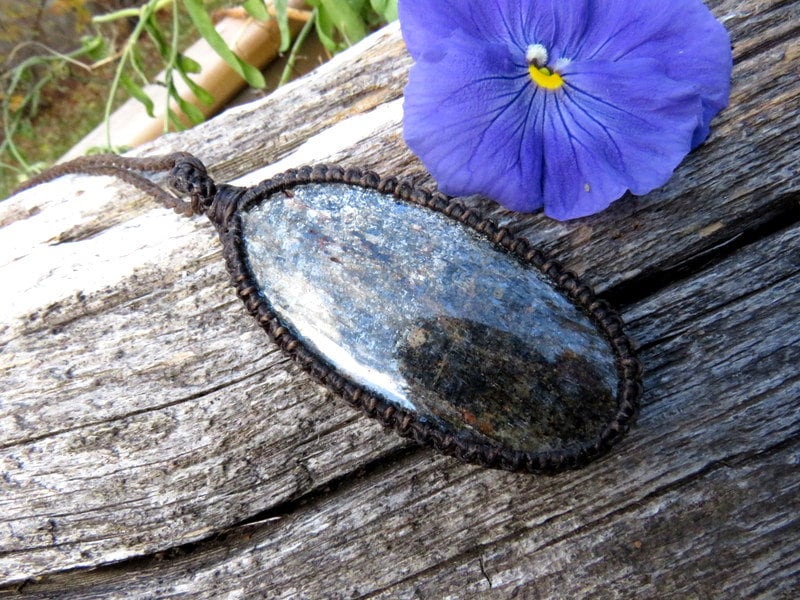 Moss Kyanite Necklace / Kyanite pendant