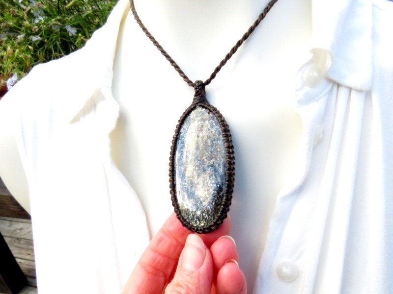 Moss Kyanite Necklace / Kyanite pendant