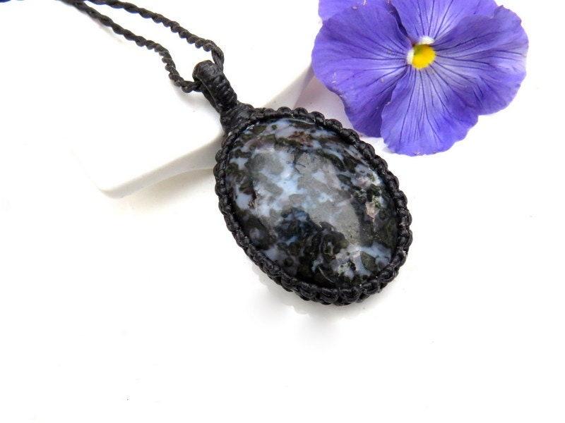 Indigo Gabbro necklace, Gift for her