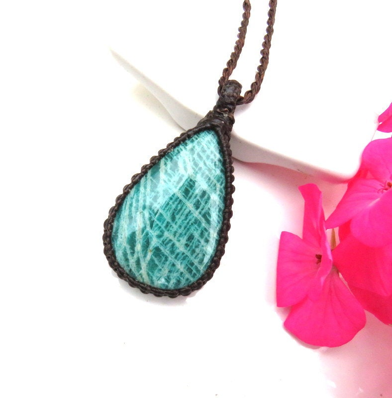 Amazonite Necklace, Amazonite pendant