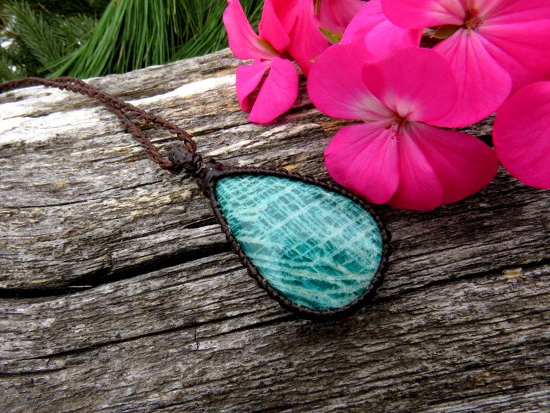 Amazonite Necklace, Amazonite pendant