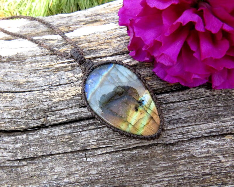 Blue Labradorite Necklace, gift for her