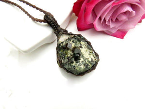 Green Garnet Crystal Necklace, andradite garnet necklace, green andradite garnet, andradite, green garnet jewelry