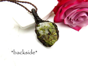 Green Garnet Crystal Necklace, andradite garnet necklace, green andradite garnet, andradite, green garnet jewelry