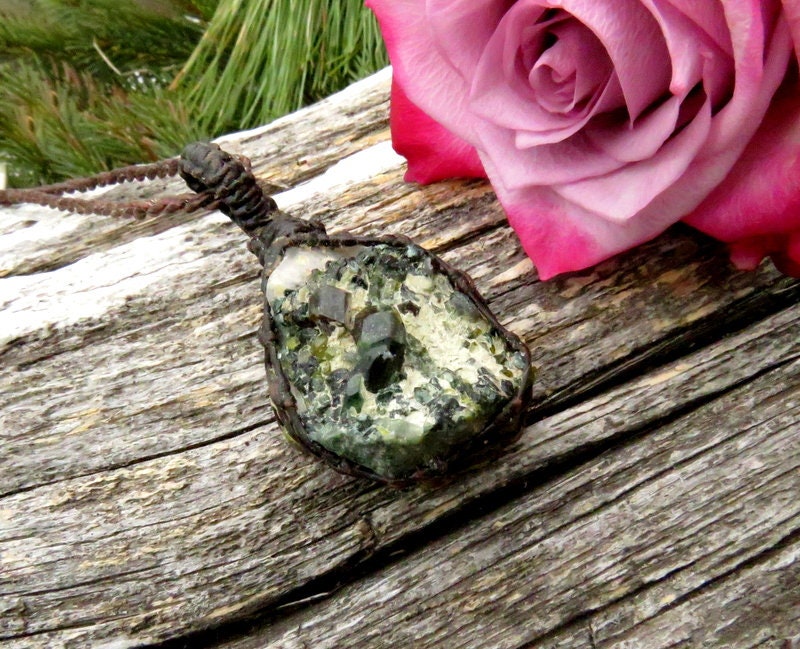 Green Garnet Crystal Necklace, andradite garnet necklace, green andradite garnet, andradite, green garnet jewelry