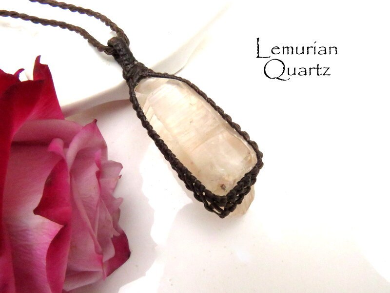 Crystals for sensitive souls, Lemurian Quartz Crystal necklace