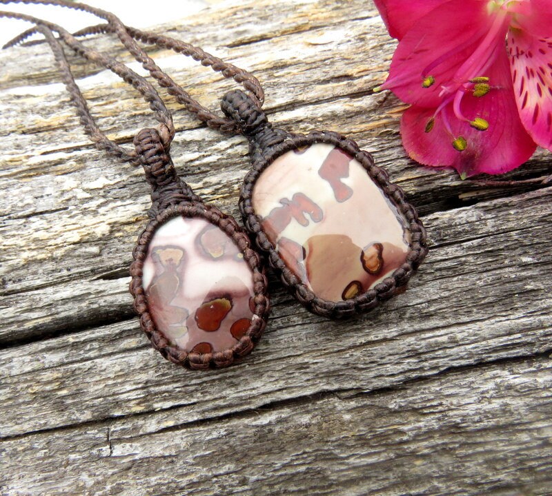 Coffee Bean Jasper necklace set, fathers day gift