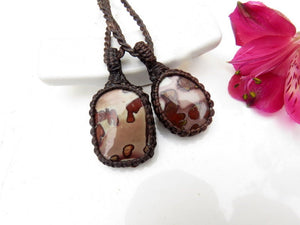 Coffee Bean Jasper necklace set, fathers day gift, mothers day gift, chohua jasper pendant, jewelry sets, gemstone jewelry set,