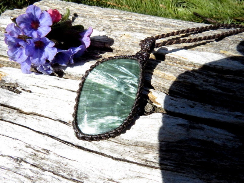 Friendship gifts, Seraphinite gemstone necklace